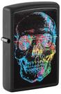Isqueiro de bolso Zippo Colorful Skull Black Matte