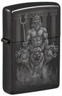 Isqueiro de bolso Zippo Greek Dogs Design High Polish Black