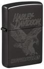 Isqueiro de bolso Zippo Harley-Davidson Laser Fancy Fill preto