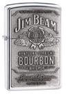 Isqueiro de bolso Zippo Jim Beam Bourbon Label High Polish Chrome