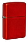 Isqueiro de bolso Zippo metálico vermelho fosco genuíno à prova de vento