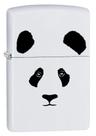 Isqueiro de bolso Zippo Panda branco fosco, recarregável
