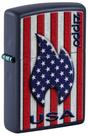 Isqueiro de bolso Zippo Patriotic Flame Design Navy Matte
