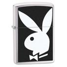 Isqueiro de bolso Zippo Playboy Bunny Brushed Chrome Isqueiro de bolso Zippo Playboy Bunny Brushed Chrome