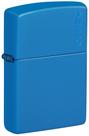 Isqueiro de bolso Zippo Sky Blue Matte Logo Classic