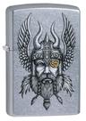 Isqueiro de bolso Zippo Viking Warrior Design Street Chrome
