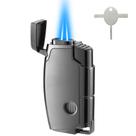 Isqueiro de butano Yeuligo Double Torch Jet à prova de vento preto