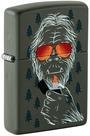Isqueiro Mecânico Zippo Zipsquatch Verde Fosco de Bolso