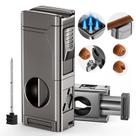 Isqueiro Tesonway 4 Jet Flame com cortador e suporte