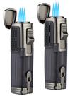 Isqueiro TOMOLO Triple Jet Flame recarregável, pacote com 2 unidades