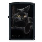 Isqueiro Zippo Black Cat Black Matte, modelo Cat Noir