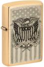 Isqueiro Zippo Bolso American Crest em Latão Escovado