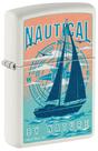 Isqueiro Zippo Buck Wear Design Náutico Branco Fosco