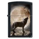 Isqueiro Zippo Wolf Howling at Moon Black Matte, 3731