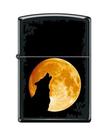 Isqueiro Zippo Wolf Howling at Moon Black Matte, modelo 6026