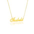 Izabela colar de nome folheado a ouro 18k