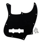 J Bass Pickguard FLEOR 3 camadas pretas de 10 orifícios para 4 cordas