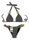 J1506-Bikini Biquíni Bojo Luxo Pedraria Strass Corrente 521p