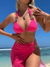 J3001-Biquíni Bikini Bojo Luxo Pedraria Conjunto Saída Praia Ag415