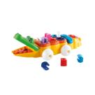 Jacaré Didático brinquedo das letras e números 58 cm