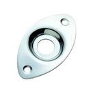 Jack Plate Cromado De Metal Oval guitarra Custom Sound Cjp2o-cr