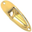 Jack Plate Metal Canoa Para Guitarra Stratocaster Dourado