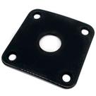 Jack plate metal quadrado curvado preto guitarra Les Paul