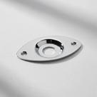 Jack Plate Para Guitarra Oval Com Rebaixo Cromado importado