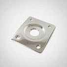 Jack Plate Para Guitarra retangular Com Rebaixo Cromado importado