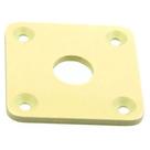 Jack Plate Quadrado Creme D Plástico Guitarra Spirit PLJC-IV Jack Plate Quadrado Creme D Plástico Guitarra Spirit PLJC-IV