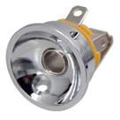 Jack Plate Vintage Redondo Cromado Guitarra Telecaster Com Conector P10