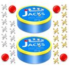 Jacks Game Sisland Metal, 2 pacotes com 24 conectores e 4 bolas para crianças