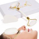 Jade Roller e Gua Sha Set shenghang para rosto e corpo