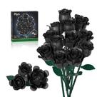 JAKI Conjunto de Montar Buquê de 12 Rosas Pretas 528 Peças JAKI Conjunto de Montar Buquê de 12 Rosas Pretas 528 Peças