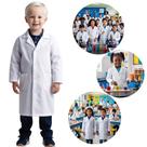 Jaleco Branco Infantil para Crianças Laboratório e Escola Tamanho 4