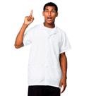 Jaleco Branco Oxford LojaLoja Manga Curta Com Gola 3 Bolsos