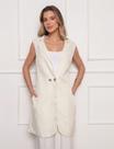 Jaleco Colete Feminino Alexandra Off-Whitte