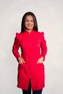 Jaleco Fabiana Manga Longa Vermelho - Conforto e Estilo