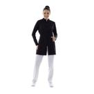 jaleco Feminino Acinturado Gola Padre com fechamento em Zíper Tecido Two Way com Elastano