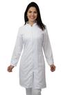 Jaleco feminino acinturado gola padre com zíper