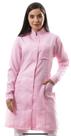 Jaleco Feminino Acinturado Gola Padre Oxford Rosa Capri