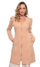 Jaleco Feminino Decote V manga bufante elastano Gabardine Bege Sweet