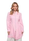 Jaleco Feminino em Oxford Eli Zíper Manga Longa Rosa Claro