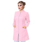 Jaleco Feminino Gola Padre Zíper Oxford Acinturado !