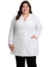 Jaleco Feminino Plus Size Profissional Branco Gola Tradicional Tecido Oxford Confortável Manga Longa Jaleco Feminino Plus Size Profissional Branco Gola Tradicional Tecido Oxford Confortável Manga Longa