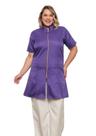 Jaleco Feminino Roxo MALTA Oxford Premium Plus Size Zíper Jaleco Feminino Roxo MALTA Oxford Premium Plus Size Zíper