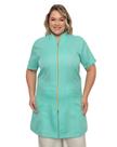 Jaleco Feminino Verde Claro MALTA Oxford Premium Plus Size Zíper