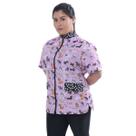 Jaleco Groomer Uniforme Tosador Feminino Rosa Estampado Cachorrinho