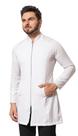 Jaleco Masculino Branco Dentista Médico Gabardine Zíper Ritz