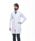 Jaleco Masculino Branco Gabardine Elastano Zíper Baltic